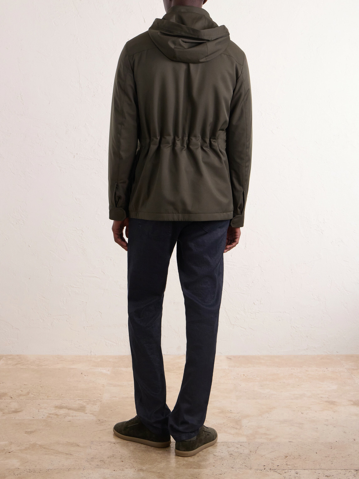 Zegna - Hooded Twill Coat - Green