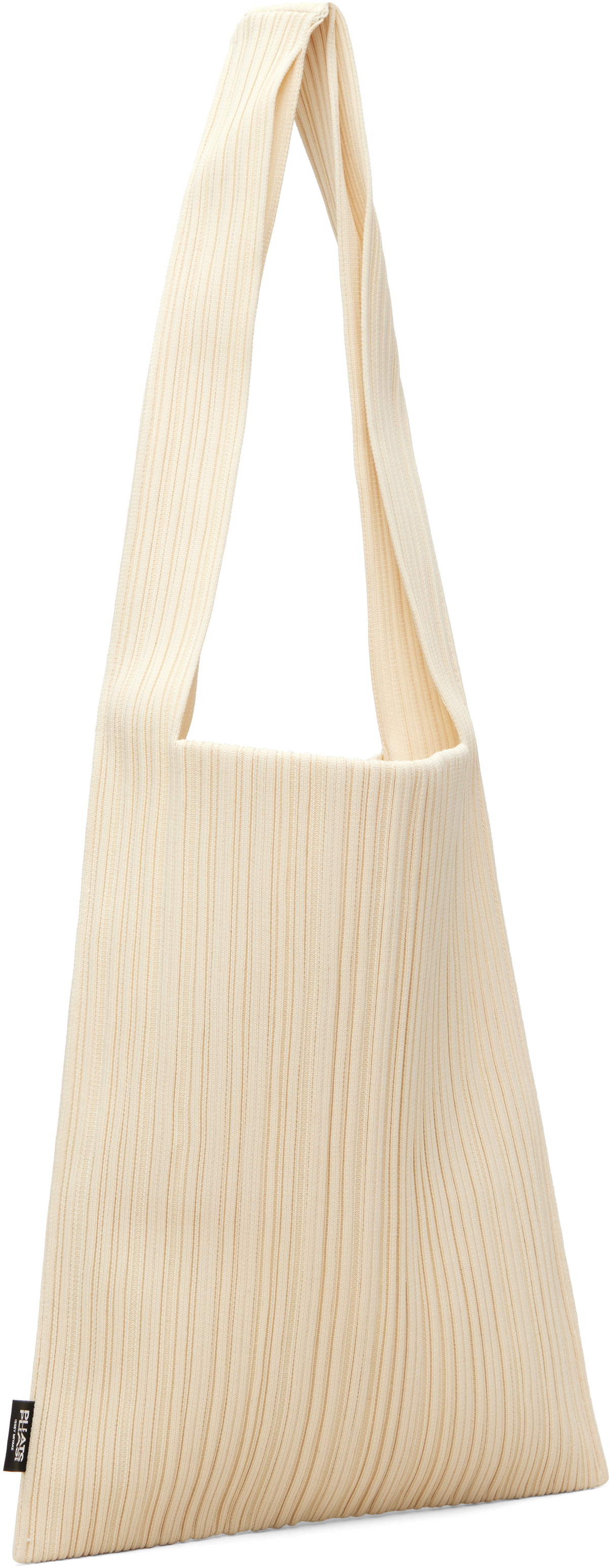 PLEATS PLEASE ISSEY MIYAKE Beige Crepe Knit Tote