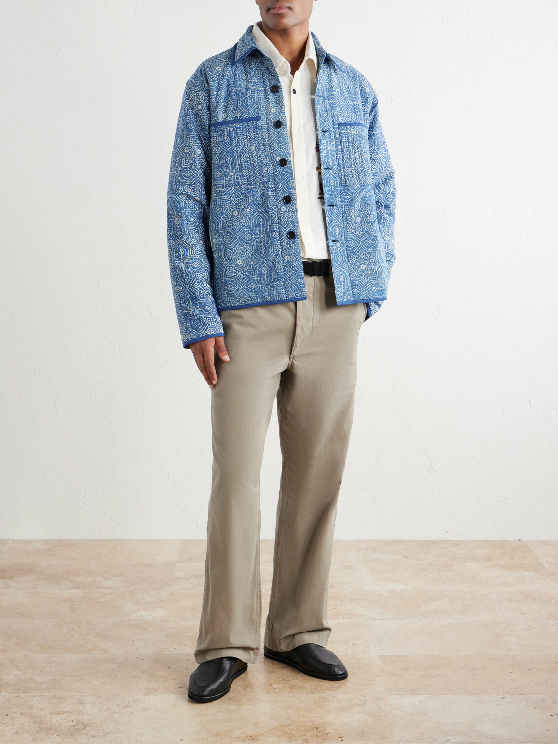 Kardo - Wynton Printed Cotton Blouson Jacket - Blue