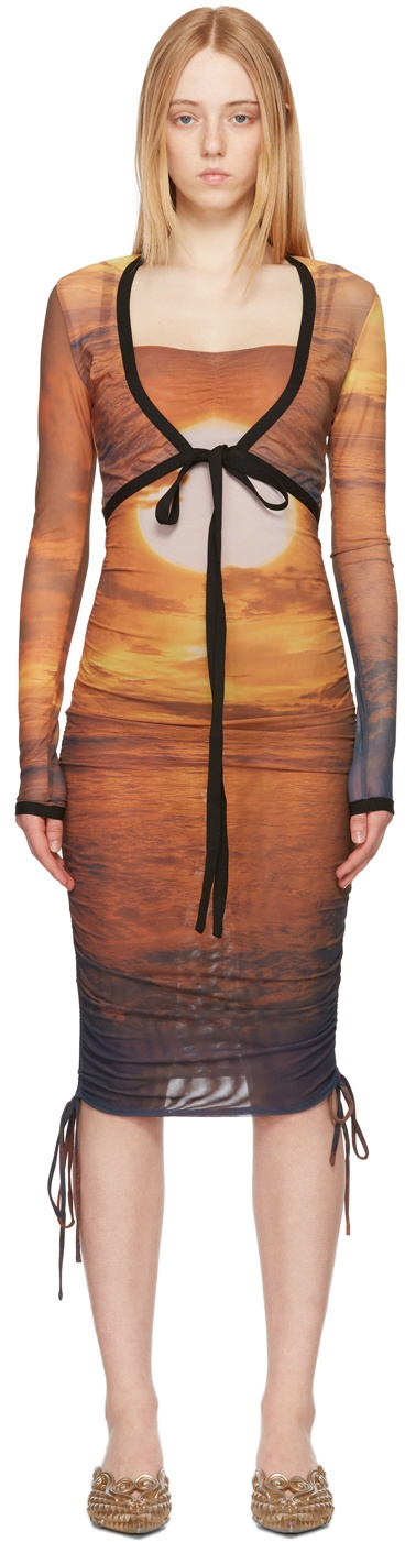 PRISCAVera Orange Wrap Sunset T-Shirt