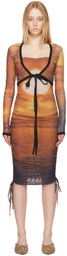 PRISCAVera Orange Wrap Sunset T-Shirt