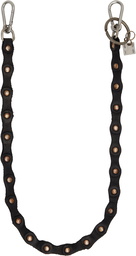 Guidi Black Leather Keychain
