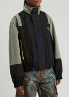 Meryll Rogge Colour-block Nylon Bomber Jacket Black Multi