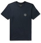 rag & bone - Appliquéd Cotton-Jersey T-Shirt - Navy