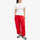 Vetements Women's Embroidered Logo Sweatpants in Red