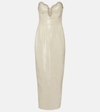Clio Peppiatt Selene embellished bustier gown