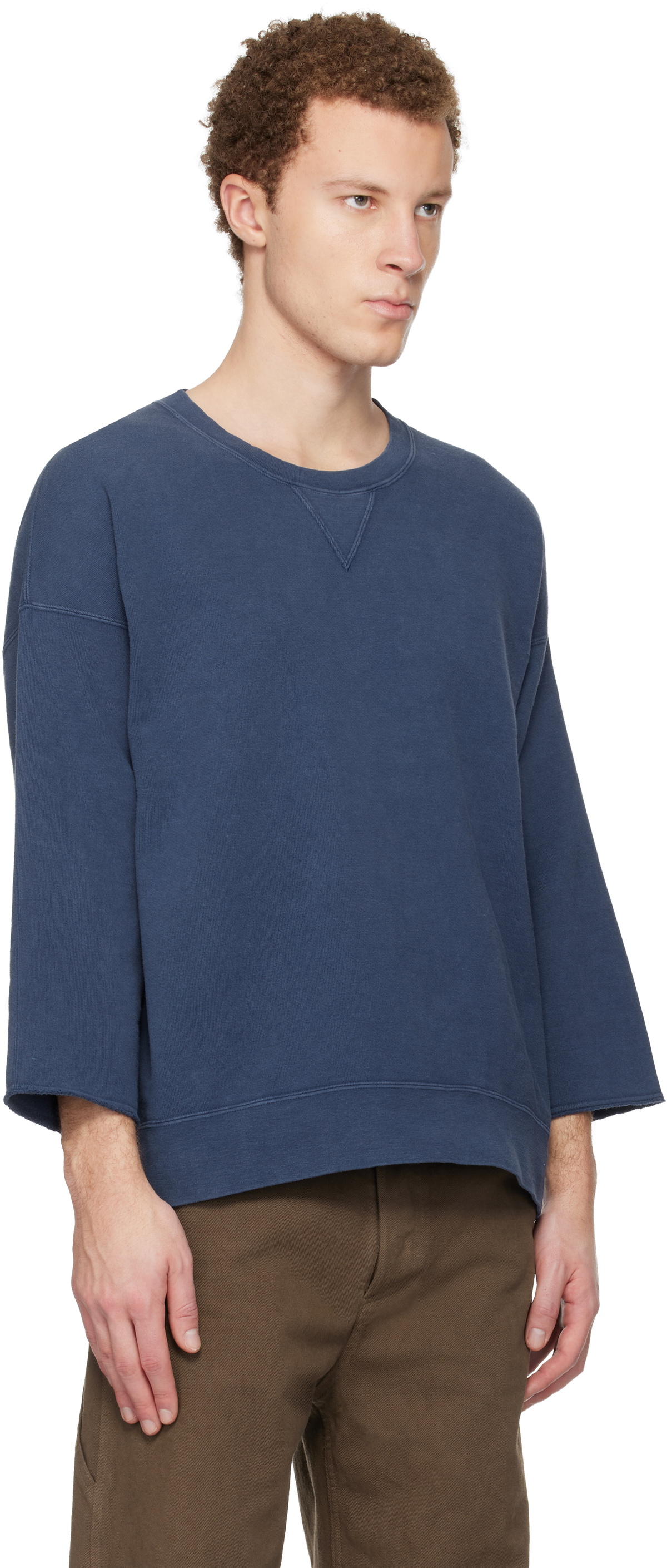 visvim Blue Jumbo SB 3/4 DMGD Sweatshirt