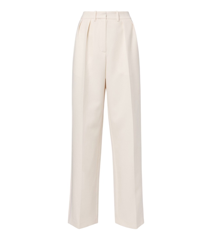 Photo: Magda Butrym Pleated silk and wool wide-leg pants