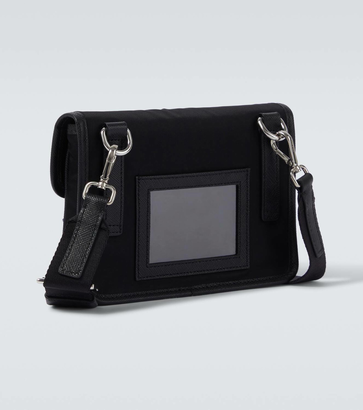 Prada Re-Nylon leather-trimmed shoulder bag Prada
