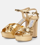 Jimmy Choo - Heloise 120 leather platform sandals
