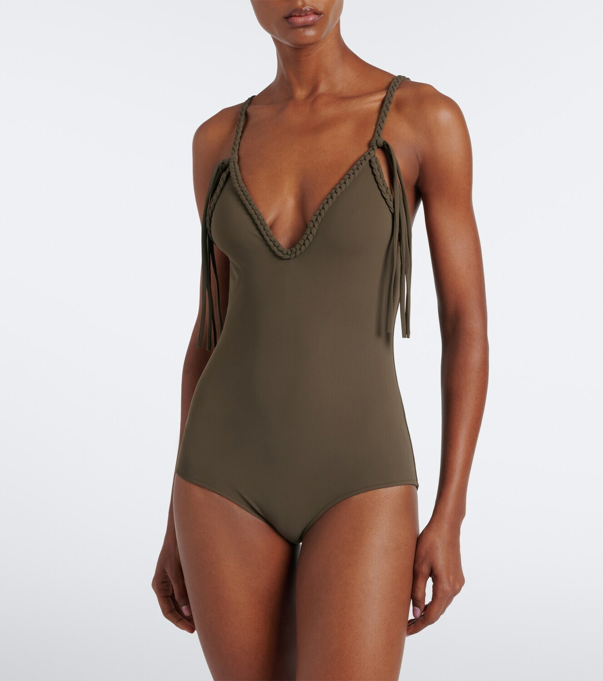 Bottega Veneta Braided-trim swimsuit
