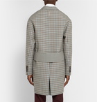 VALENTINO - Oversized Checked Virgin Wool Coat - Blue