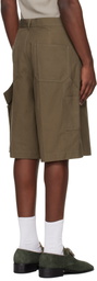 Toga Virilis Khaki Canvas Shorts