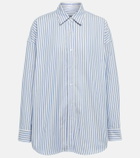 Nili Lotan - Mael striped cotton poplin shirt