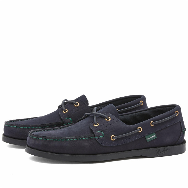 Photo: Reception x Paraboot Barth Boat Shoe in Navy
