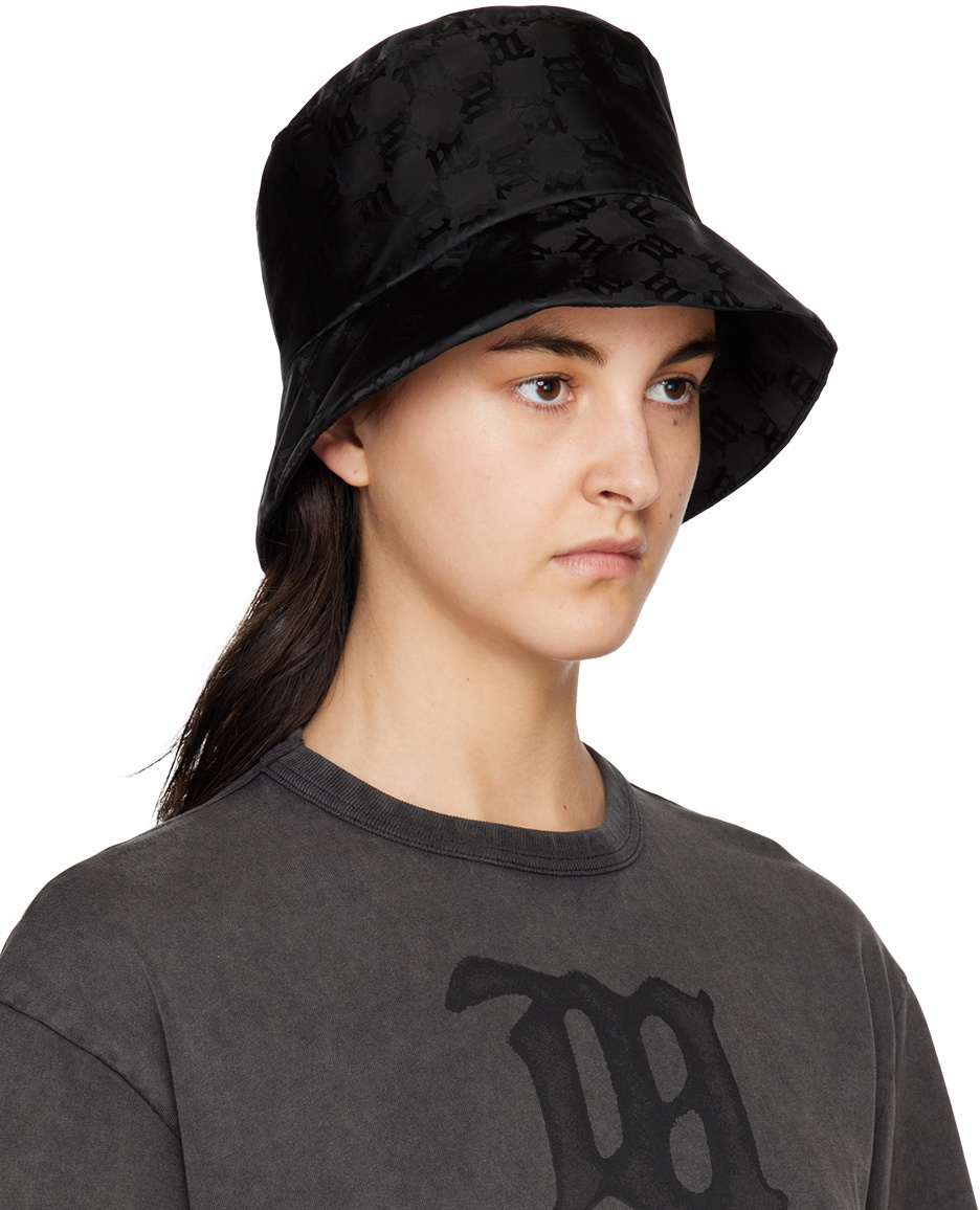MISBHV Black Monogram Bucket Hat