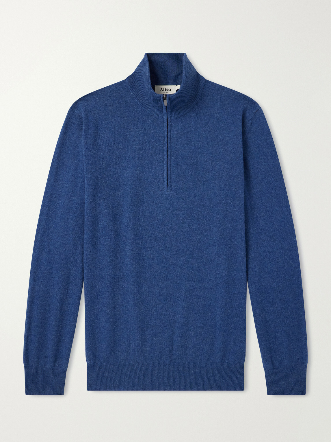 Altea - Virgin Wool Half-Zip Sweater - Blue