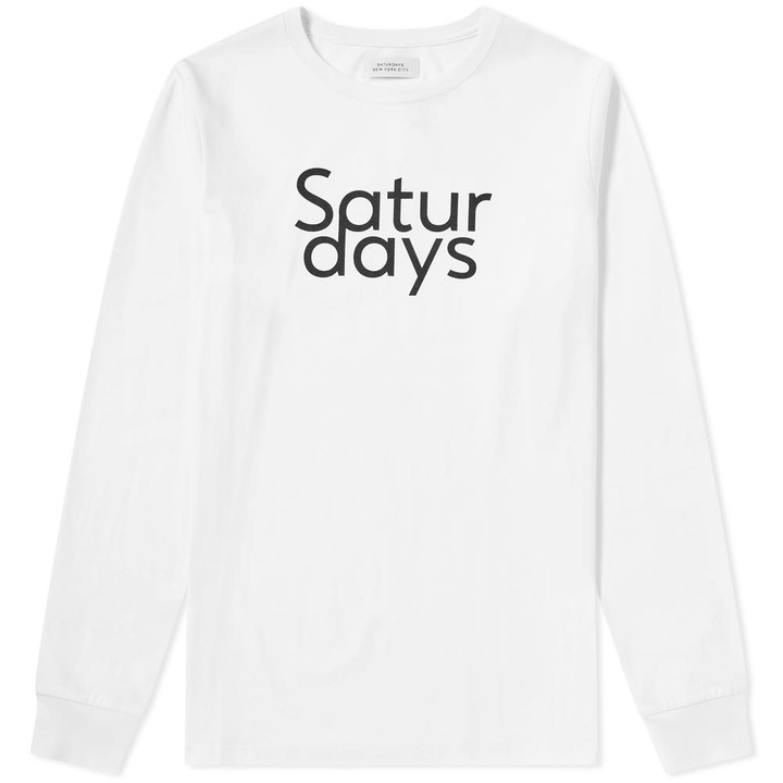 Photo: Saturdays NYC Long Sleeve Tee White