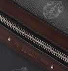 Berluti - Venezia Leather-Trimmed Logo-Print Virée Canvas Wash Bag - Black
