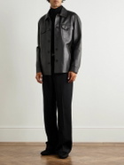 Incotex - Montedoro Leather Overshirt - Brown
