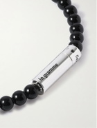 Le Gramme - 11g Sterling Silver and Onyx Beaded Bracelet - Black