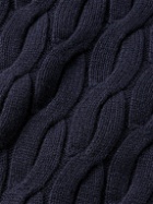 Incotex - Cable-Knit Wool Sweater - Blue