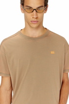 Diesel Long-sleeve T-shirt in burnout jersey - T-Shirts Mens in Brown