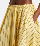 Staud Milano striped cotton maxi skirt