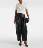Altuzarra Dash leather barrel-leg pants