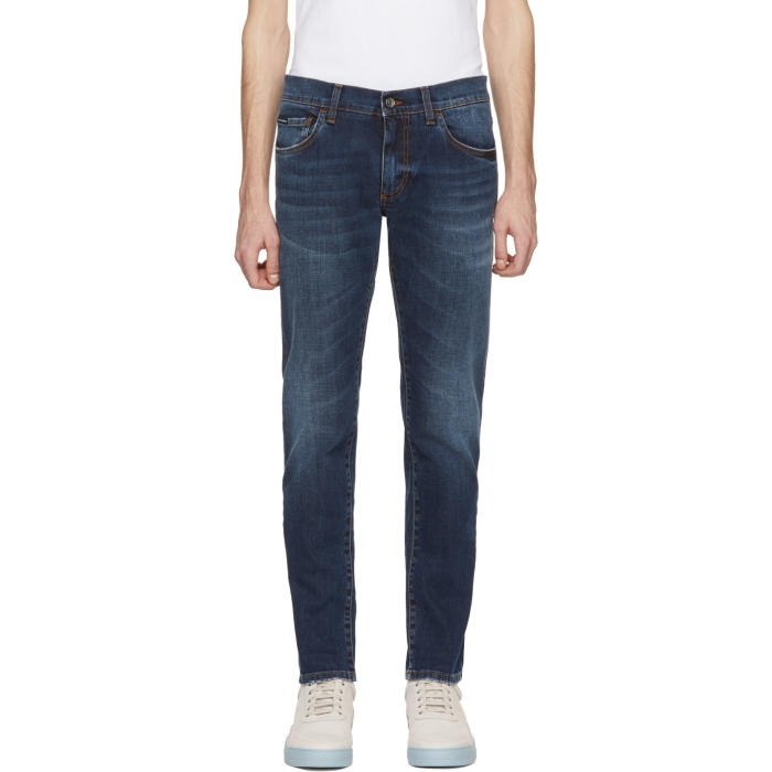 Photo: Dolce and Gabbana Blue Classic Fitted Jeans