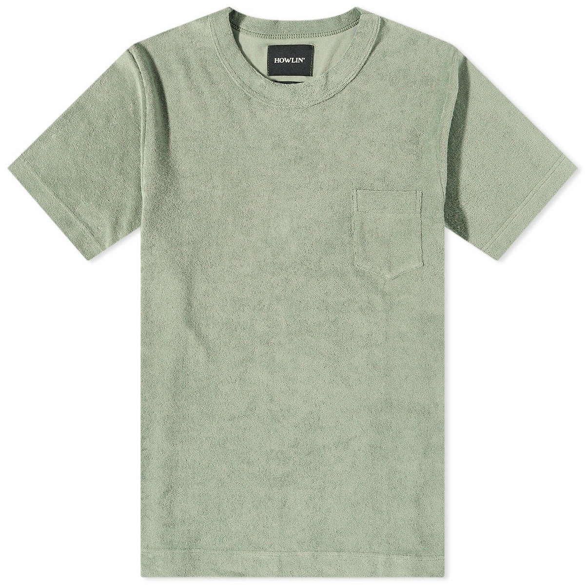 Howlin by Morrison Men's Howlin' Fons Towelling Pocket T-Shirt in Agave ...