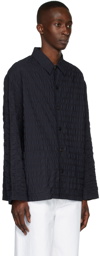 LE17SEPTEMBRE Navy Ripple Relaxed Jacket