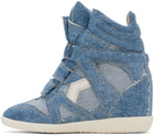 Isabel Marant Blue Bekett Denim Sneakers
