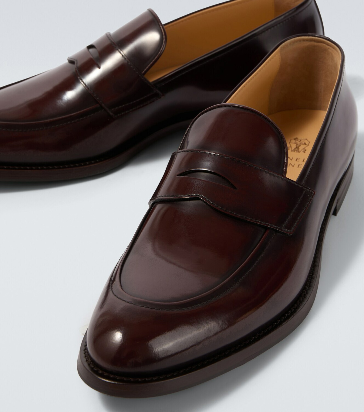 Brunello Cucinelli Leather penny loafers