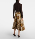 La DoubleJ Milano printed jacquard midi skirt