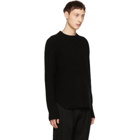 Yohji Yamamoto Black Rib Knit Crewneck Sweater