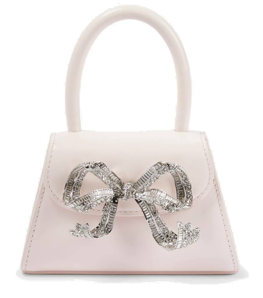 Self-Portrait The Bow Micro leather tote bag Self-Portrait Self-Portrait The Bow Micro leather tote bag Self-Portrait