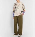 KAPITAL - Panelled Printed Tie-Dyed Cotton-Jersey T-Shirt - Multi