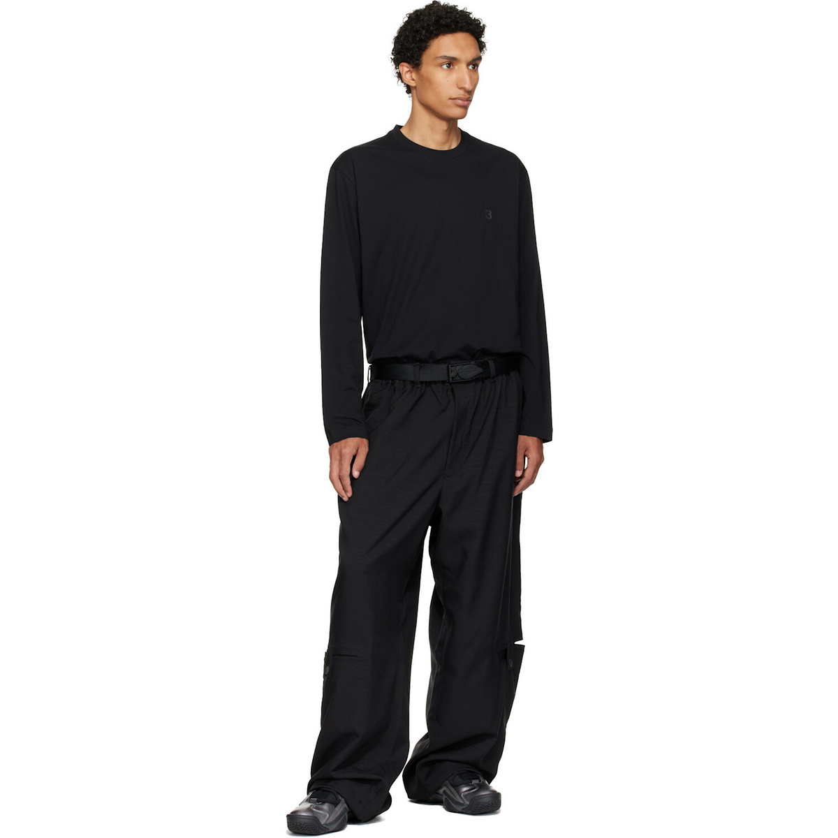 Y-3 Black Logo Long Sleeve T-shirt
