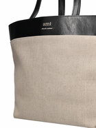 AMI PARIS East West Ami Canvas Shopping Bag