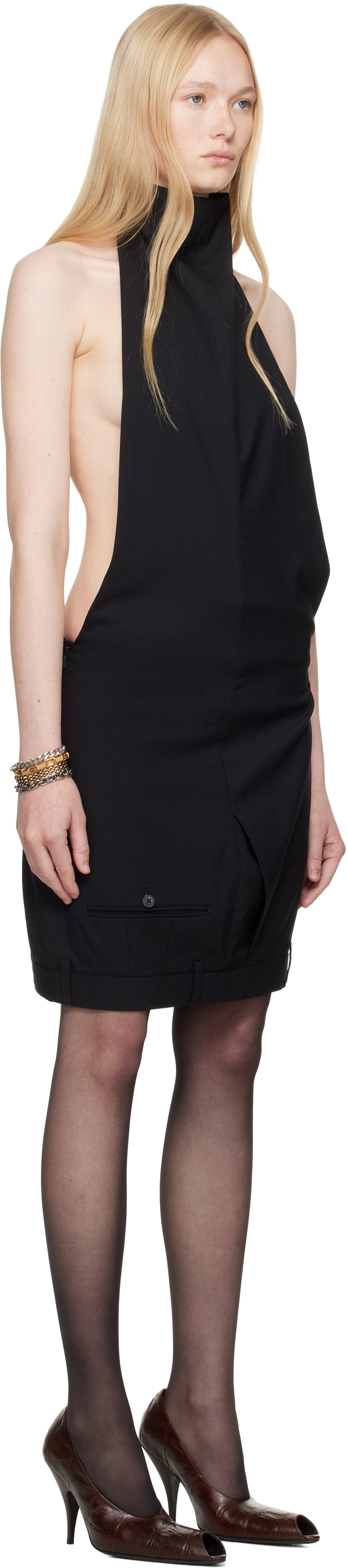 HODAKOVA Upside Down Halterneck Midi Dress