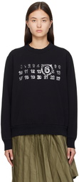 MM6 Maison Margiela Black Print Sweatshirt