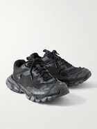 Balenciaga - Track.3 Distressed Mesh and Nylon Sneakers - Black