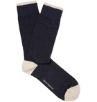 Oliver Spencer Loungewear - Turton Stretch Cotton-Blend Socks - Navy