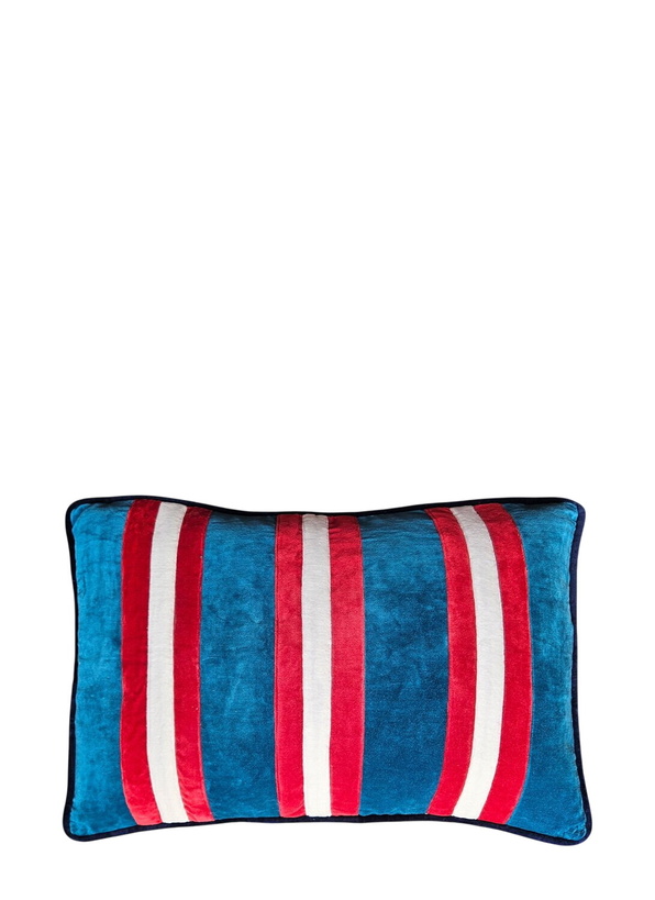 Photo: Les-Ottomans Velvet Stripe Cushion
