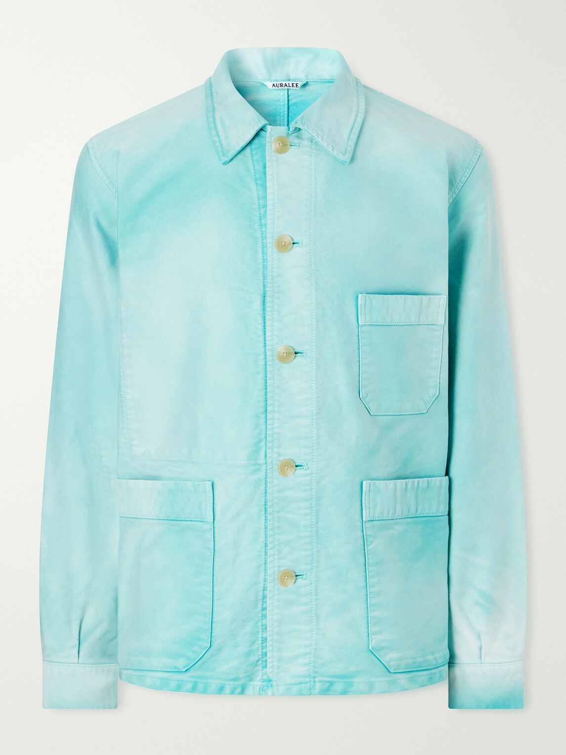 Auralee - Garment-Dyed Cotton-Moleskin Blouson Jacket - Blue