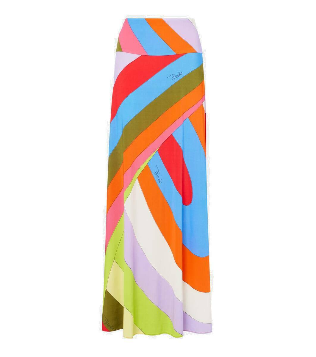 Pucci Iride jersey satin maxi skirt Emilio Pucci