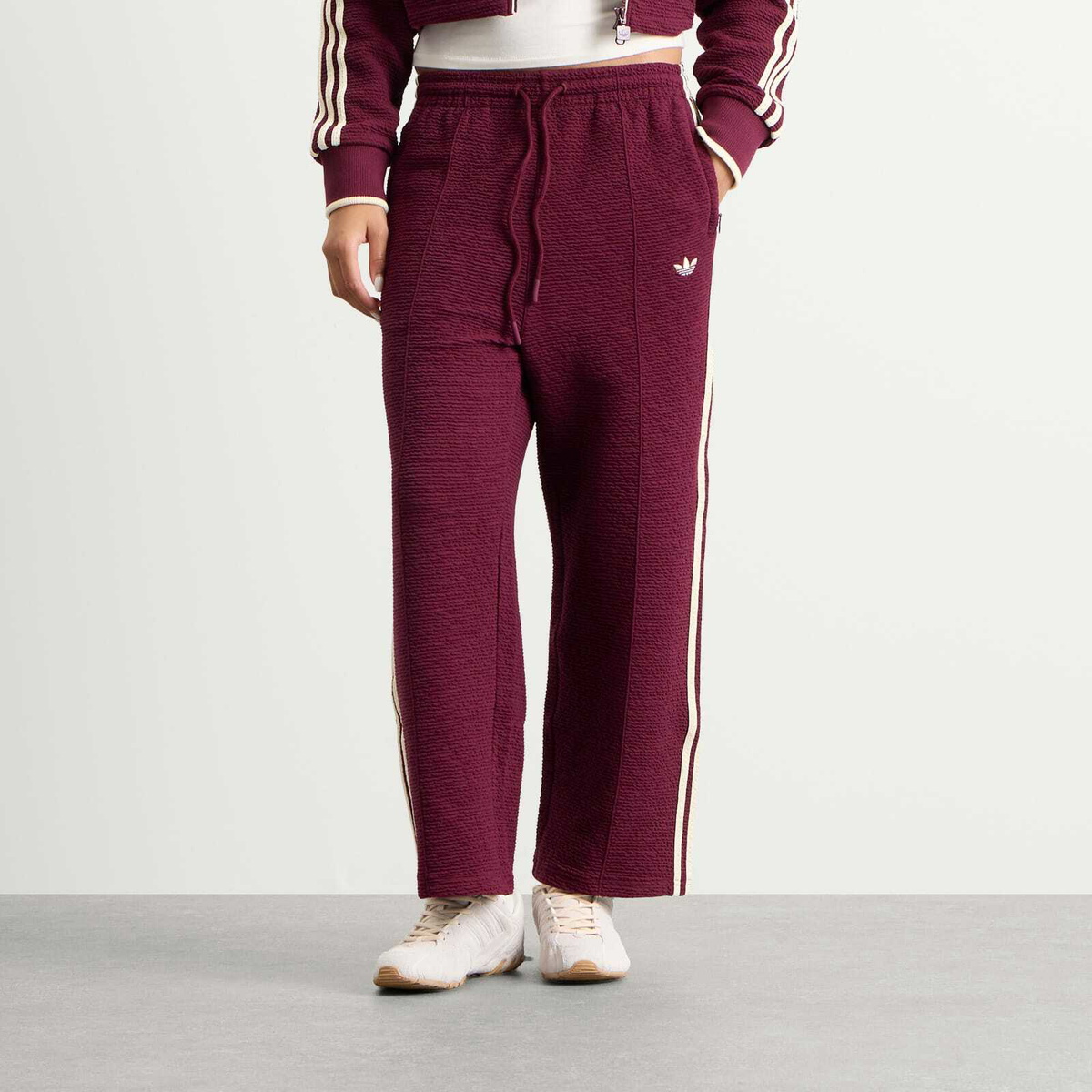 Adidas Women's Firebird Track Pant in Maroon/Vivid Red
