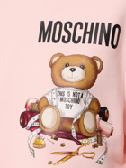 MOSCHINO - Logo Printed Cotton Jersey Crop Hoodie