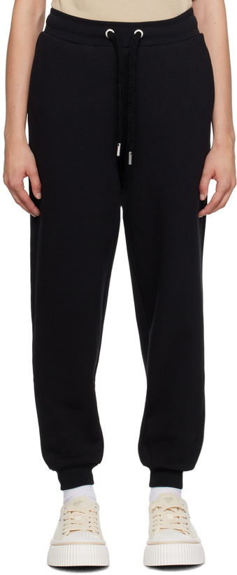 Photo: AMI Paris Black Heavyweight Lounge Pants